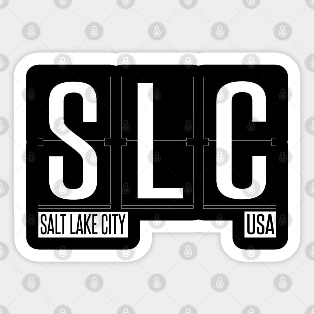 SLC- Salt Lake City Utah Airport Code Souvenir or Gift Shirt Sticker by HopeandHobby